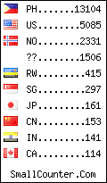 visitors by country counter