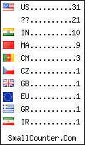 visitors by country counter