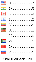 visitors by country counter